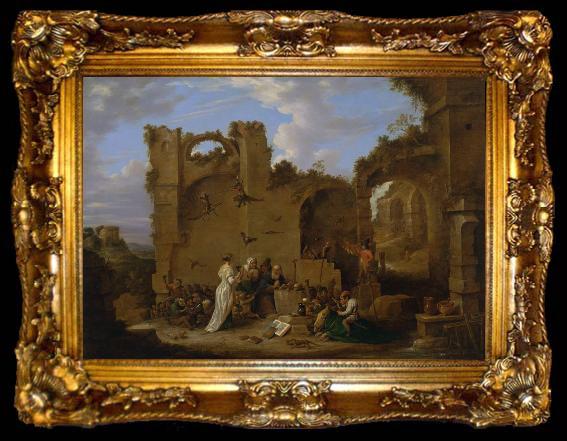 framed  David Teniers the Younger The Temptation of Saint Anthony, ta009-2